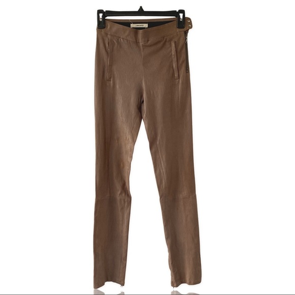 J. Brand Brown Leather Skinny Pants XS ($1050) As is - Picture 1 of 11